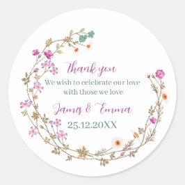 緑エレガントの木の離れのカスタム結婚式 ラウンドシール