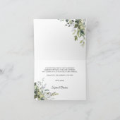 緑エレガントの木素朴材 サンキューカード (内部)