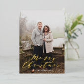 緑エレガントの格子模様 箔シーズンカード (立ち正面)