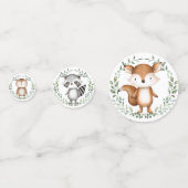 緑エレガントの森の緑の動物パーティー コンフェッティ (裏面)