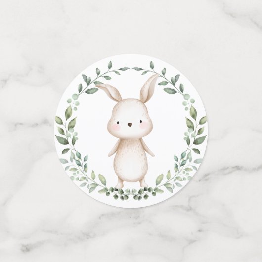 緑エレガントの森の緑の動物パーティー コンフェッティ (スモール正面)