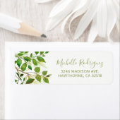 緑エレガントの植物園の葉 ラベル (インサイチュ)