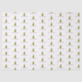 緑エレガントの植物性メリークリスマス 薄葉紙 (正面)