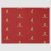 緑エレガントの植物性メリークリスマス 薄葉紙 (正面)