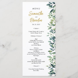 緑エレガントの植物葉の結婚 メニュー