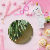 緑エレガントの植物離れの生刈りハーブ ペーパープレート (パーティー)