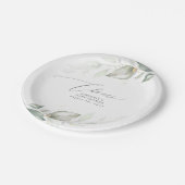 緑エレガントの水の色の夢の赤ちゃんシャワー ペーパープレート (アングル)