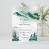 緑エレガントの水彩山林 出欠カード (スタンド正面)