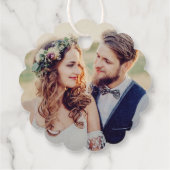 緑エレガントの水色のラ結婚ウレルの写真 フェイバータグ (裏面)