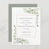 緑エレガントの水葉色保存日 案内ポストカード (正面/裏面)