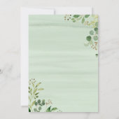 緑エレガントの獅子の性別が明らかになる 招待状 (裏面)