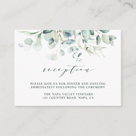 緑エレガントの紅葉の結婚披露宴 エンクロージャーカード (正面)