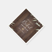 緑エレガントの納屋の木の素朴ブライダルシャワー スタンダードカクテルナプキン (角)