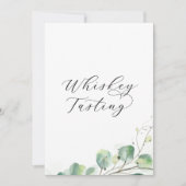 緑エレガントの結婚ウイスキーの試飲サイン 招待状 (正面)