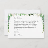 緑エレガントの結婚サンキューカード サンキューカード (裏面)