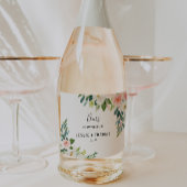 緑エレガントの結婚フローラきらめくワインラボ スパークリングワインラベル