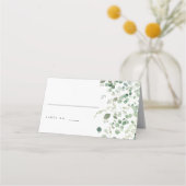 緑エレガントの結婚座席表 プレイスカード (正面)