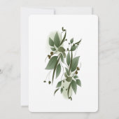 緑エレガントの結婚木 招待状 (裏面)