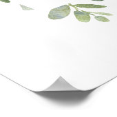 緑エレガントの結婚歓迎 ポスター (角)