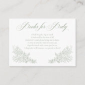 緑エレガントの自然の鳥の本のベビー エンクロージャーカード (正面)