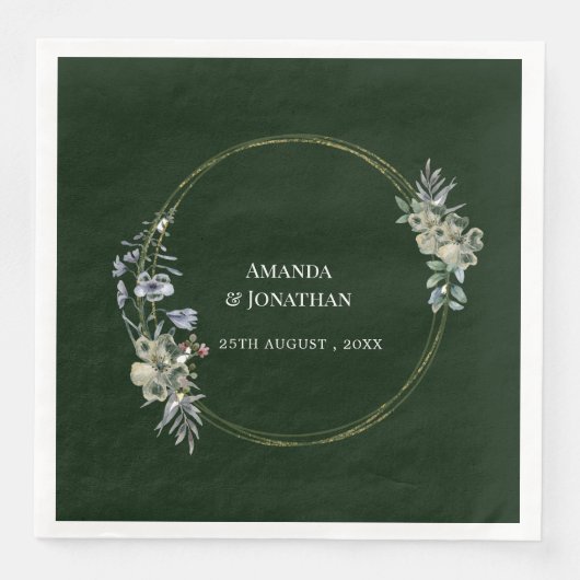 緑エレガントの花とキノコのリース結婚ズ (正面)