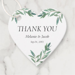 緑エレガントの葉のハート フェイバータグ