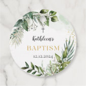 緑エレガントの葉のバプテスマ フェイバータグ (裏面)