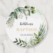 緑エレガントの葉のバプテスマ フェイバータグ (正面)