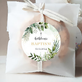 緑エレガントの葉のバプテスマ フェイバータグ