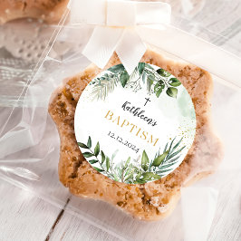 緑エレガントの葉のバプテスマ ラウンドシール