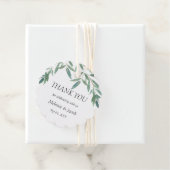 緑エレガントの葉の丸いメッセージカード フェイバータグ (インサイチュ)