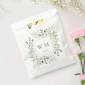 緑エレガントの葉モノグラム結婚病 フェイバーバッグ (封をした状態)