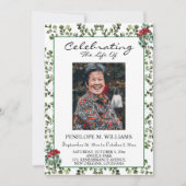 緑エレガントの葬儀制度 招待状 (正面)