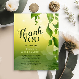 緑エレガントの葬儀記念 サンキューカード