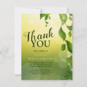 緑エレガントの葬儀記念 サンキューカード (正面)
