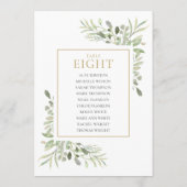 緑エレガントの表8座席表 招待状 (裏面)