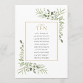 緑エレガントの表（10座席表） 招待状 (裏面)