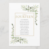 緑エレガントの表(14)座席表 招待状 (裏面)