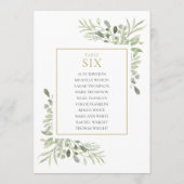 緑エレガントの表(6)座席表 招待状 (裏面)