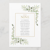 緑エレガントの表(9)座席表 招待状 (裏面)