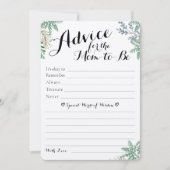 緑エレガントの赤ちゃんシャワー予測とアドバイス (正面)