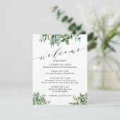 緑エレガントの週末の旅程へようこそ エンクロージャーカード (スタンド正面)