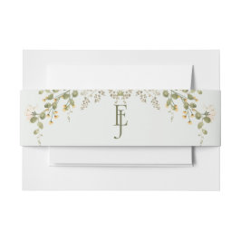 緑エレガントの野結婚花 招待状ベリーバンド