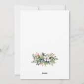 緑エレガントの金ゴールドアーチカスタムフォトクリスマス シーズンカード (裏面)