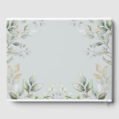 緑エレガントの金ゴールドテディベア赤ちゃんシャワー ゲストブック (裏面)