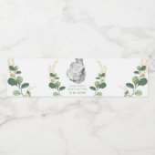 緑エレガントの金ゴールド象の赤ちゃんシャワーの好意 ペットボトルラベル (シングルラベル)