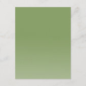 緑エレガントの銅ヤシ結婚の詳細 エンクロージャーカード (裏面)