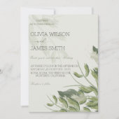 緑エレガントの離れ婚宴 招待状 (正面)