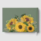 緑エレガントひま結婚わり金ゴールド ゲストブック (裏面)