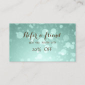 緑エレガントスタイリッシュの《写真》ぼけ味紹介カード 紹介カード (正面)